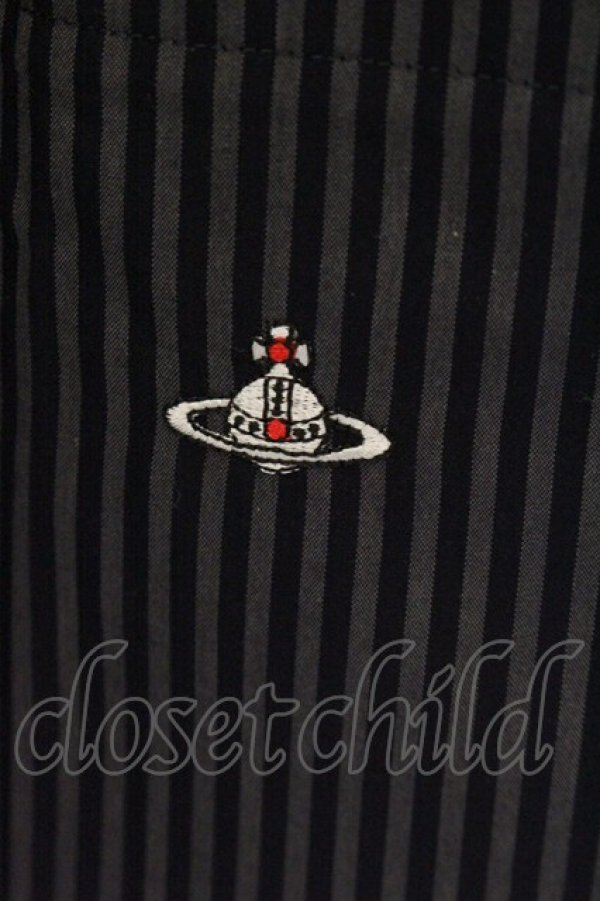 画像3: ヴィヴィアンウエストウッド 中古 / ストライプシャツワンピース 00 グレーｘブラック  O-26-04-12-032-op-YM-OS (3)