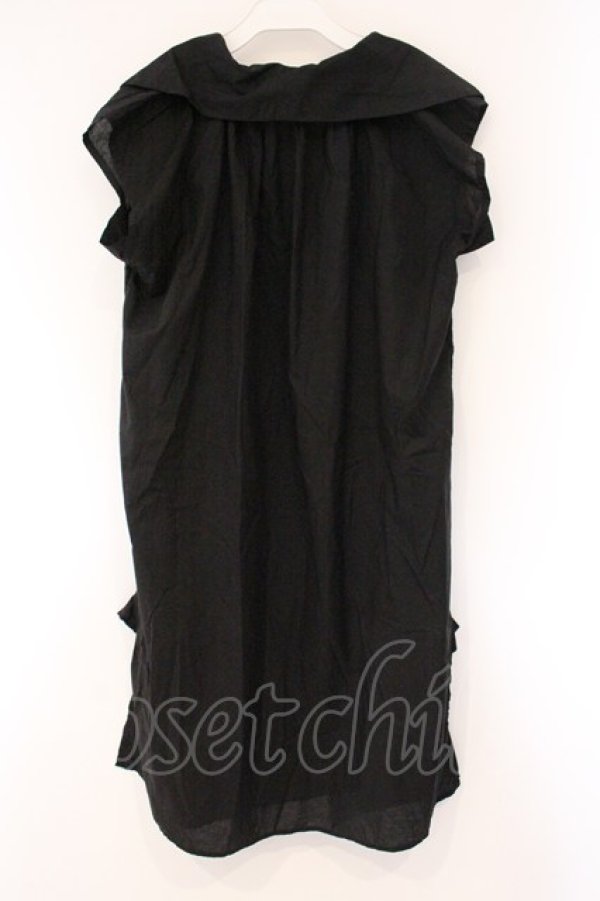 画像4: ANGLOMANIA 中古 / 襟付キノースリーブワンピース 38 ブラック  O-26-04-12-034-op-YM-OS (4)