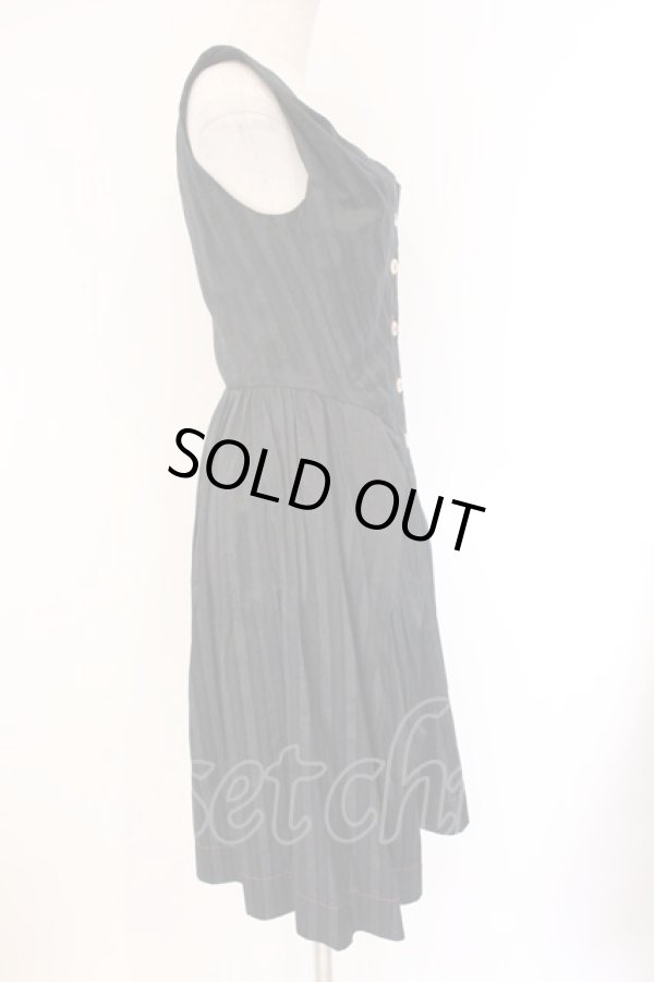 画像3: ANGLOMANIA 中古 / ストライプドレス 38 ブラック  O-26-04-12-035-op-YM-OS (3)