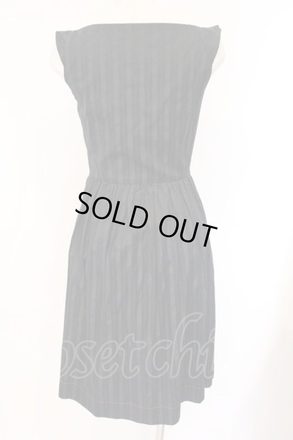 画像4: ANGLOMANIA 中古 / ストライプドレス 38 ブラック  O-26-04-12-035-op-YM-OS (4)