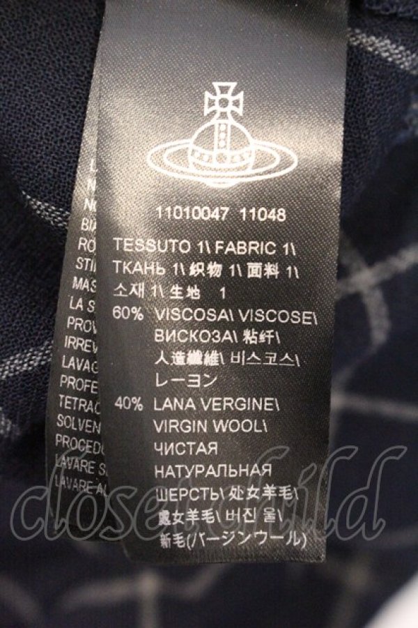 画像6: ANGLOMANIA 中古 / ウインドペンチュック長袖ワンピース 38 ネイビー  O-26-04-12-036-op-YM-OS (6)