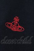 画像2: ヴィヴィアンウエストウッド 中古 / コットンインレーバルーンスリーブトップス 00 ネイビー×ブラック  O-26-04-12-042-to-IG-OS (2)