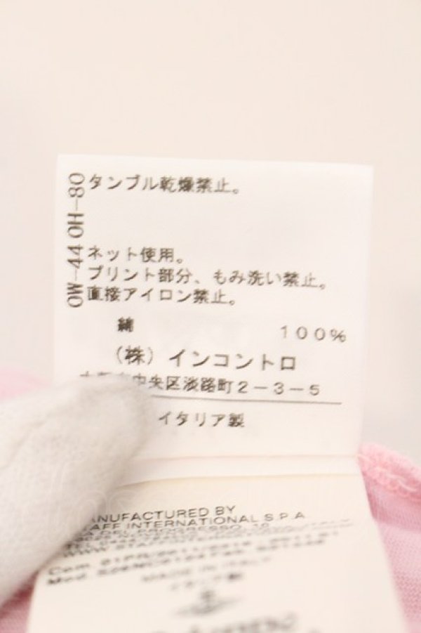 画像5: ヴィヴィアンウエストウッド 中古 / レディプリントタンクトップ M ピンク  O-26-04-12-044-to-IG-OS (5)