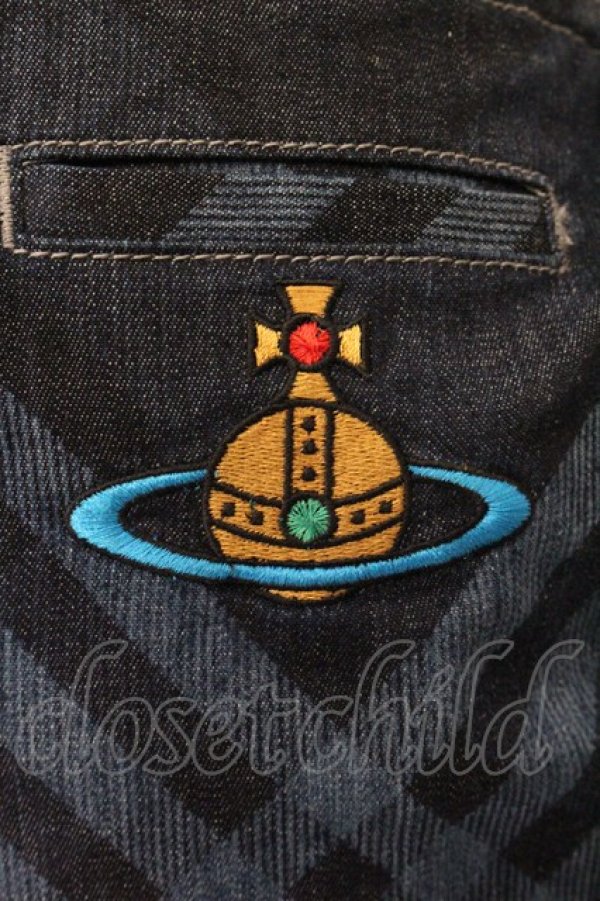 画像5: ヴィヴィアンウエストウッド 中古 / PLEAT SKIRT（プリーツスカート） 24 インディゴ  O-26-04-12-045-sk-IG-OS (5)