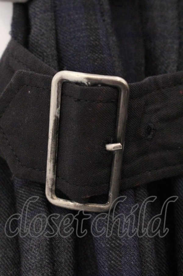 画像2: ヴィヴィアンウエストウッド 中古 / タータンキルト風スカート 2 ブラック×ネイビー系  O-26-04-12-046-sk-IG-OS (2)