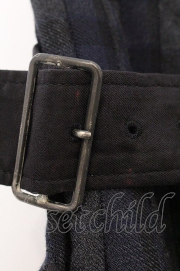 画像3: ヴィヴィアンウエストウッド 中古 / タータンキルト風スカート 2 ブラック×ネイビー系  O-26-04-12-046-sk-IG-OS (3)