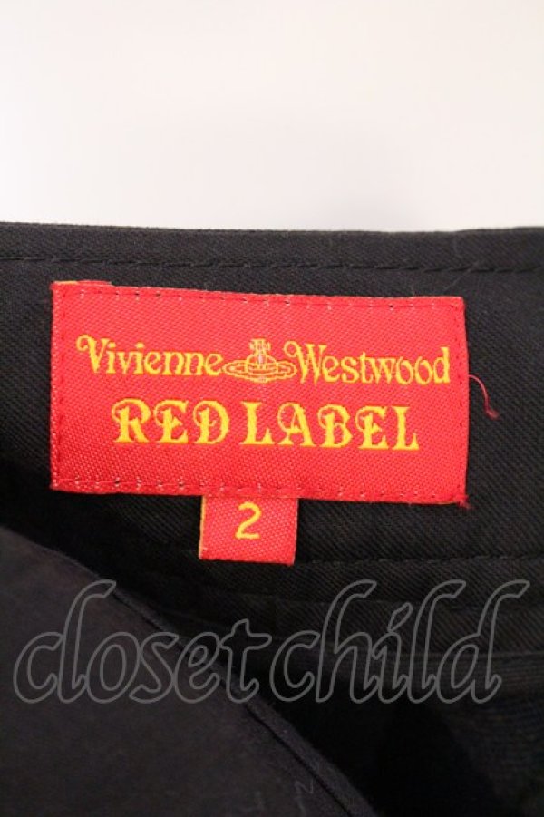 画像5: ヴィヴィアンウエストウッド 中古 / タータンキルト風スカート 2 ブラック×ネイビー系  O-26-04-12-046-sk-IG-OS (5)