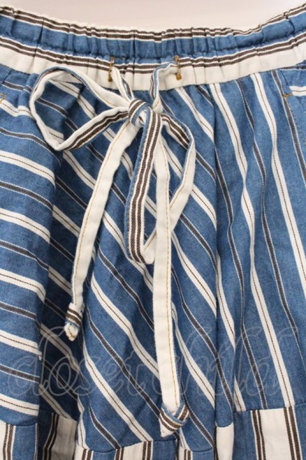 画像2: ヴィヴィアンウエストウッド 中古 / ストライプマキシスカート 00 ブルー  O-26-04-12-048-sk-YM-OS (2)