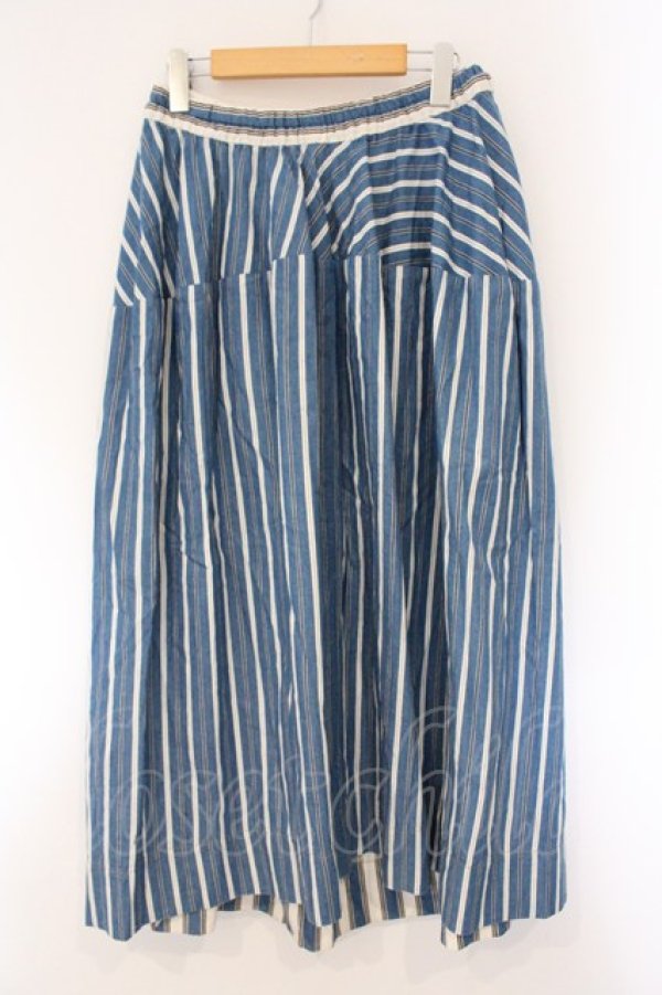 画像4: ヴィヴィアンウエストウッド 中古 / ストライプマキシスカート 00 ブルー  O-26-04-12-048-sk-YM-OS (4)