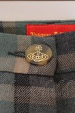 画像2: ヴィヴィアンウエストウッド 中古 / タータンチェックサイドベロアパンツ 40 グリーン  O-26-04-12-052-pa-IG-OS (2)