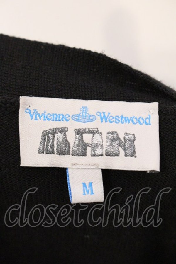画像5: ヴィヴィアンウエストウッド MAN 中古 / カラーオーブ刺繍カーディガン M ブラック  O-26-04-12-005-to-IG-OS (5)