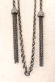 画像3: ヴィヴィアンウエストウッド 中古 / タッセルチェーンレリーフネックレス  ガンメタルｘグリーン  O-26-04-12-054-ac-YM-OS (3)