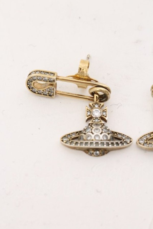 画像2: ヴィヴィアンウエストウッド 中古 / LUCRECEピアス（ルクレース）  ゴールド  O-26-04-12-060-er-IG-OS (2)