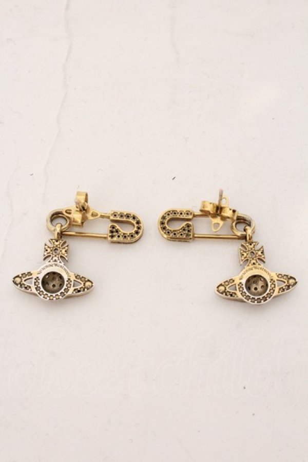 画像4: ヴィヴィアンウエストウッド 中古 / LUCRECEピアス（ルクレース）  ゴールド  O-26-04-12-060-er-IG-OS (4)