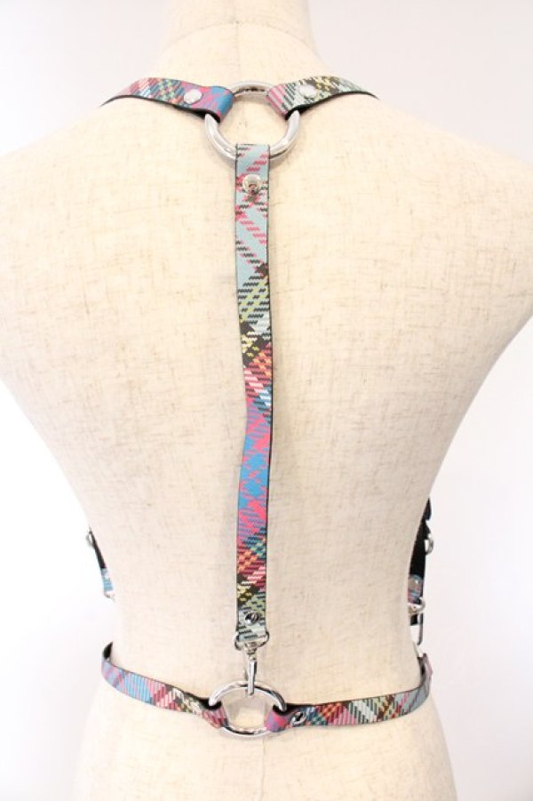画像4: ヴィヴィアンウエストウッド 中古 / BIOGREEN SAFFIANO PRINTED ハーネスベルト（バイオグリーンサフィアーノ）  マルチカラー  O-26-04-12-063-gd-IG-OS (4)