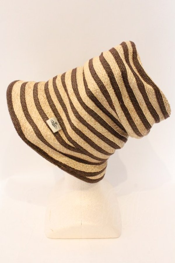 画像3: ヴィヴィアンウエストウッド 中古 / ラフィアストライプストローハット  ナチュラル  O-26-04-12-070-ha-YM-OS (3)
