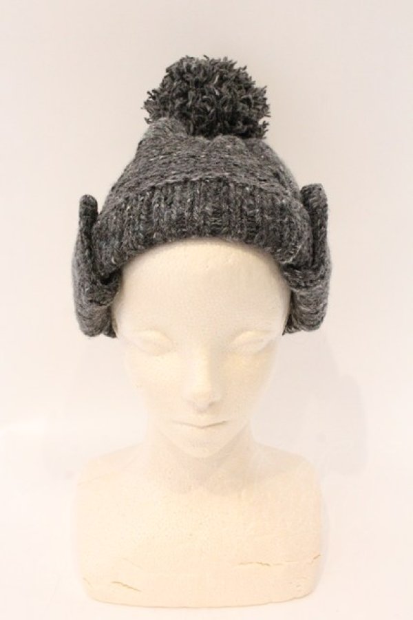画像2: ヴィヴィアンウエストウッド 中古 / ポンポン付キニットキャップ  グレー  O-26-04-12-071-ha-YM-OS (2)