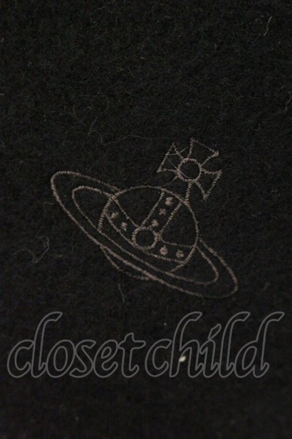 画像4: ヴィヴィアンウエストウッド 中古 / ラインORBバスククロッシェ ハット M-S ブラック  O-26-04-12-072-ha-YM-OS (4)