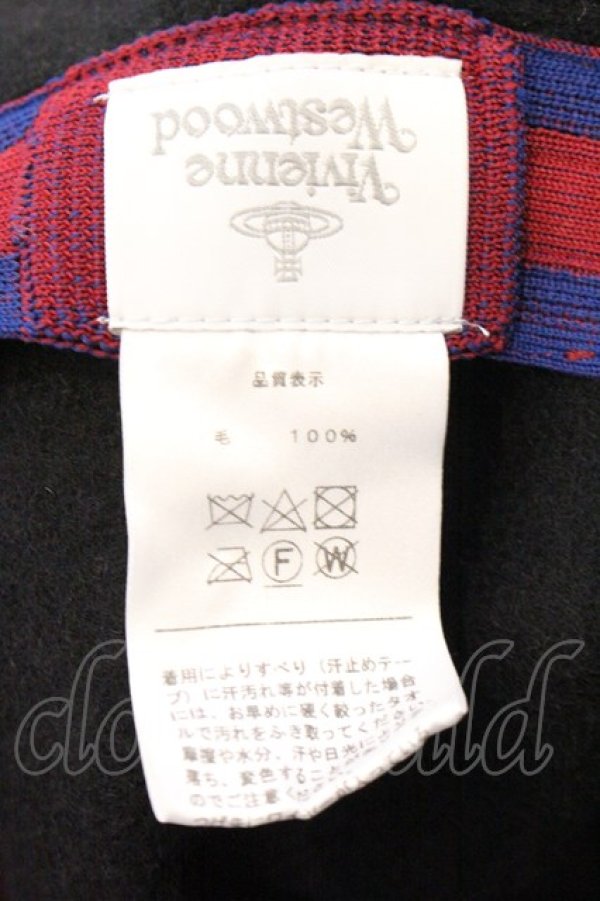 画像6: ヴィヴィアンウエストウッド 中古 / ラインORBバスククロッシェ ハット M-S ブラック  O-26-04-12-072-ha-YM-OS (6)