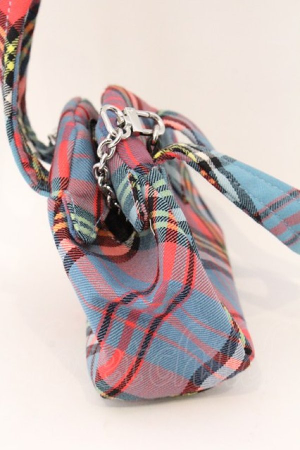 画像3: ヴィヴィアンウエストウッド 中古 / ARCHIVE YASMINE MINI HANDBAG（アーカイブヤスミンミニバッグ）  サックス  O-26-04-12-079-ba-IG-OS (3)