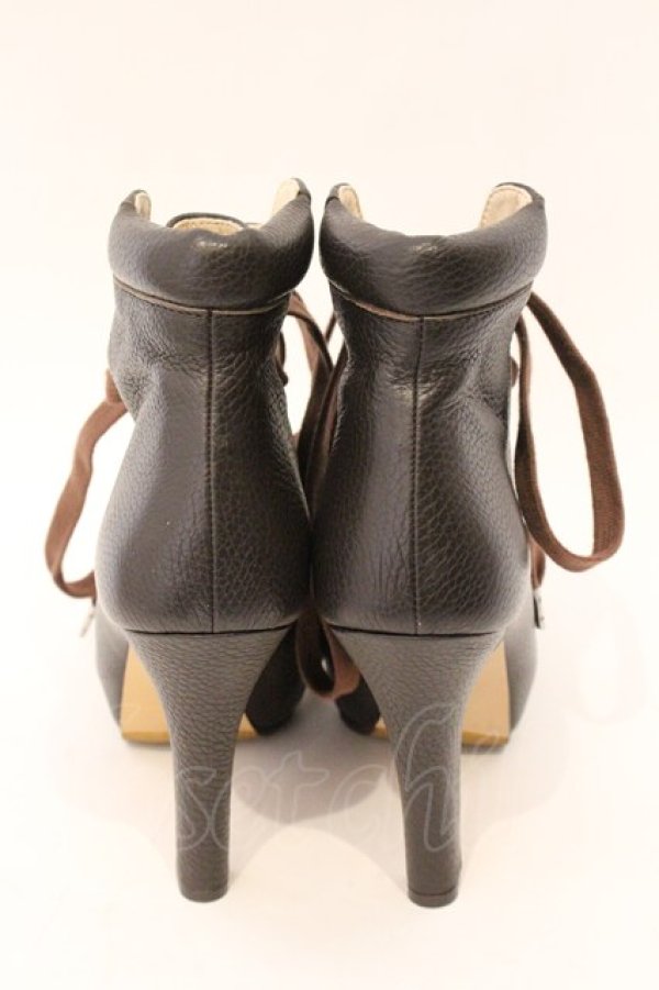 画像4: ヴィヴィアンウエストウッド 中古 / レースアップヒールブーツ 38（24cm） ブラウン  O-26-04-12-085-sh-YM-OS (4)