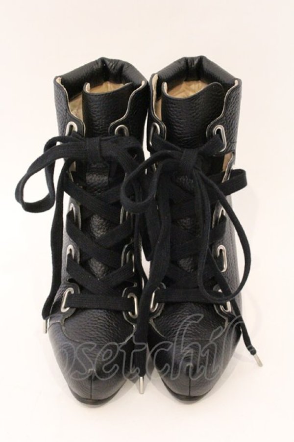 画像2: ヴィヴィアンウエストウッド 中古 / レースアップヒールブーツ 40 ブラック  O-26-04-12-086-sh-IG-OS (2)