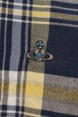 画像2: ヴィヴィアンウエストウッド MAN 中古 / コットンチェックシャツ 46 イエローｘネイビー  O-26-04-12-009-bl-YM-OS (2)