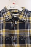 画像3: ヴィヴィアンウエストウッド MAN 中古 / コットンチェックシャツ 46 イエローｘネイビー  O-26-04-12-009-bl-YM-OS (3)