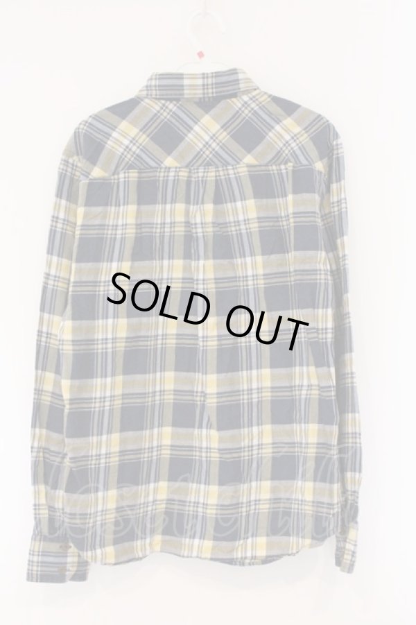 画像4: ヴィヴィアンウエストウッド MAN 中古 / コットンチェックシャツ 46 イエローｘネイビー  O-26-04-12-009-bl-YM-ZH (4)