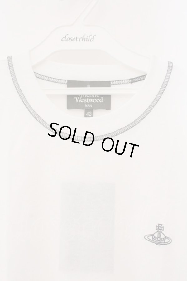 画像2: ヴィヴィアンウエストウッド MAN 中古 / “COLOR STITCH” リラックスTシャツ 42 ホワイト  O-26-04-12-011-ts-IG-OS (2)