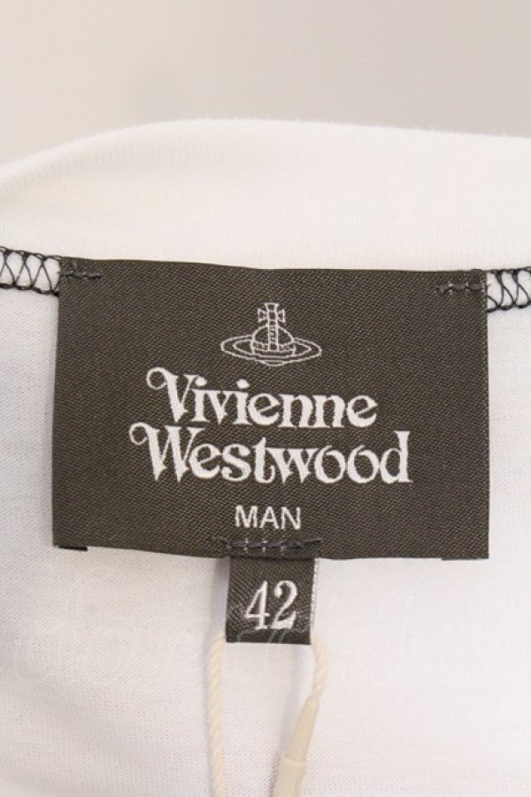 画像5: ヴィヴィアンウエストウッド MAN 中古 / “COLOR STITCH” リラックスTシャツ 42 ホワイト  O-26-04-12-011-ts-IG-OS (5)