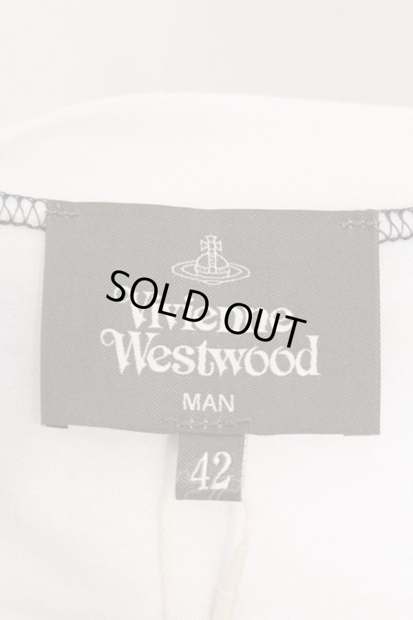 画像5: ヴィヴィアンウエストウッド MAN 中古 / “COLOR STITCH” リラックスTシャツ 42 ホワイト  O-26-04-12-011-ts-IG-OS (5)
