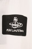 画像2: ヴィヴィアンウエストウッド MAN 中古 / “MAN LONDON” ネームタグ リンガー リラックスTシャツ 42 ホワイト×ブラック  O-26-04-12-012-ts-IG-OS (2)