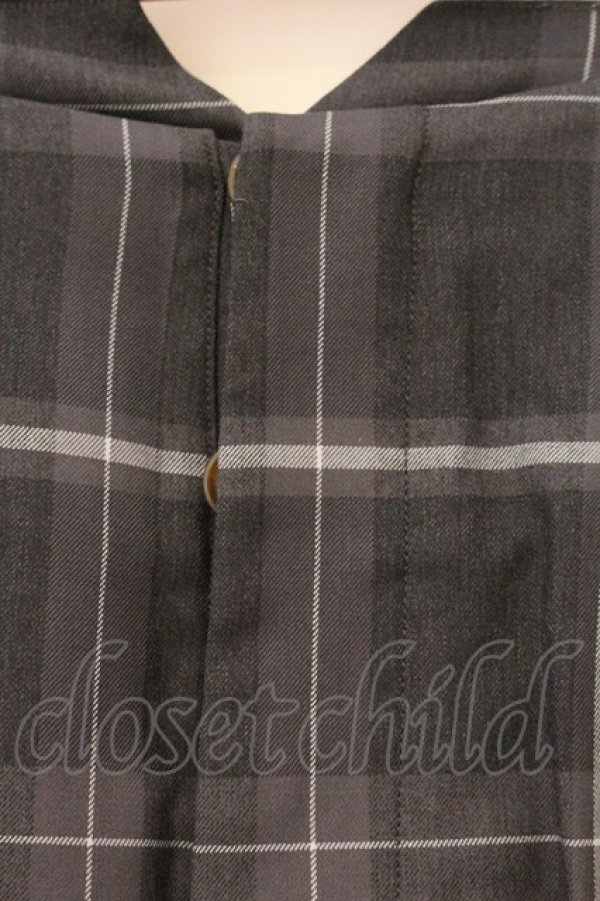 画像2: ヴィヴィアンウエストウッド MAN 中古 / 裾ロールアップチェックパンツ  グレー  O-26-04-12-016-pa-IG-OS (2)