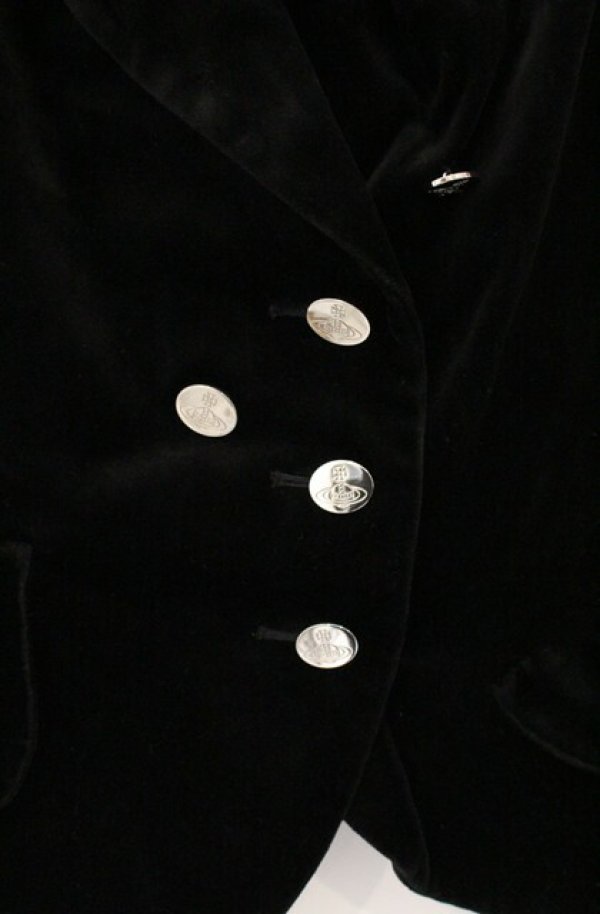 画像3: ヴィヴィアンウエストウッド 中古 / 別珍ウェンディジャケット 2 ブラック  O-26-04-19-002-jc-YM-OS (3)