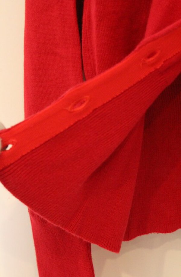 画像7: ヴィヴィアンウエストウッド 中古 / 裾単色オーブ刺繍カーディガン 2 レッド  O-26-04-19-019-to-YM-OS (7)