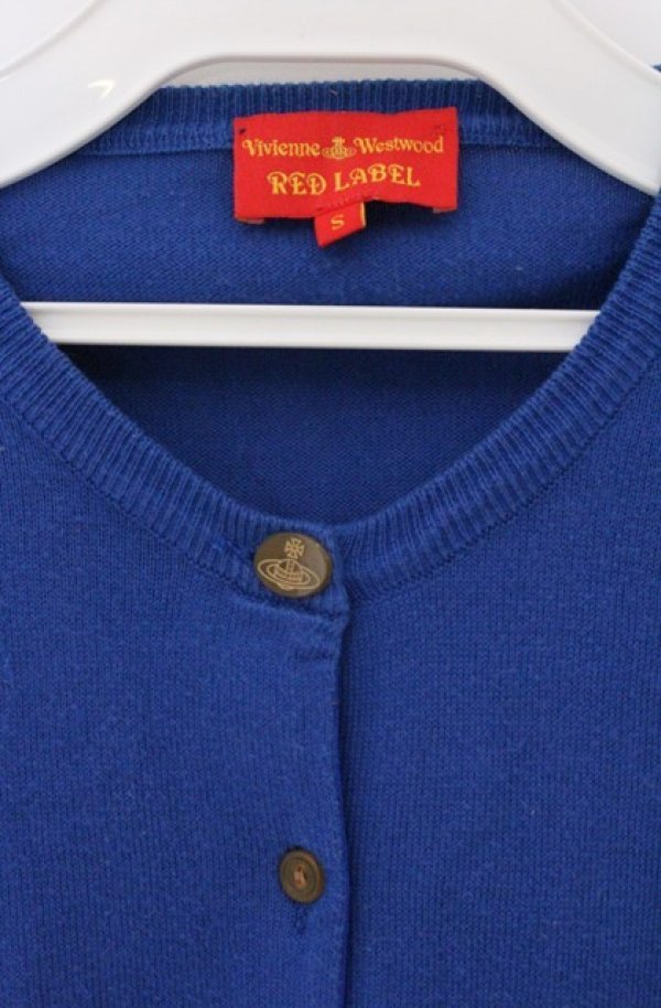 画像2: ヴィヴィアンウエストウッド 中古 / カラーオ-ブ刺繍カーディガン S ブルー  O-26-04-19-020-to-YM-OS (2)