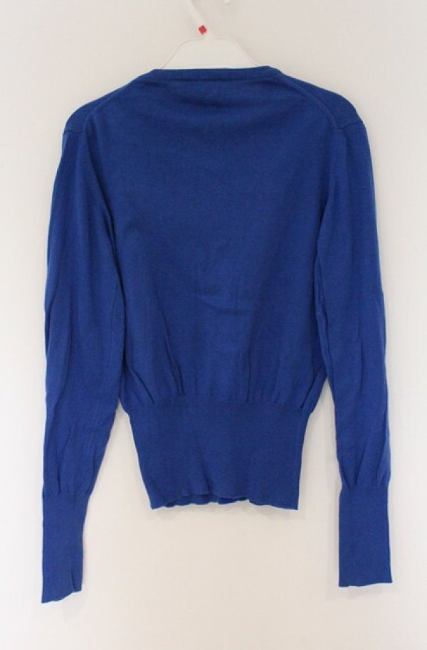 画像4: ヴィヴィアンウエストウッド 中古 / カラーオ-ブ刺繍カーディガン S ブルー  O-26-04-19-020-to-YM-OS (4)