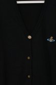 画像2: ヴィヴィアンウエストウッド 中古 / カラーオーブ刺繍ロングカーディガン S ブラック  O-26-04-19-022-to-YM-OS (2)