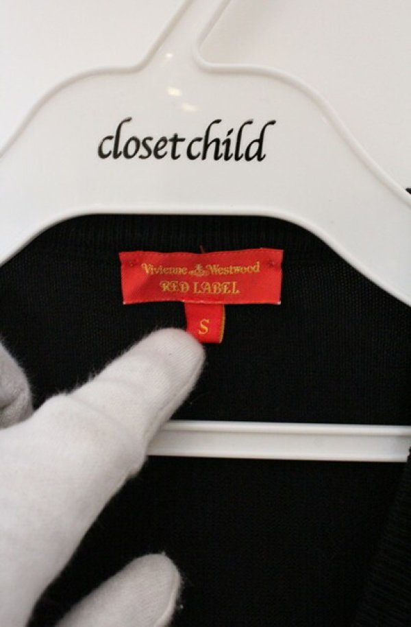 画像3: ヴィヴィアンウエストウッド 中古 / カラーオーブ刺繍ロングカーディガン S ブラック  O-26-04-19-022-to-YM-OS (3)