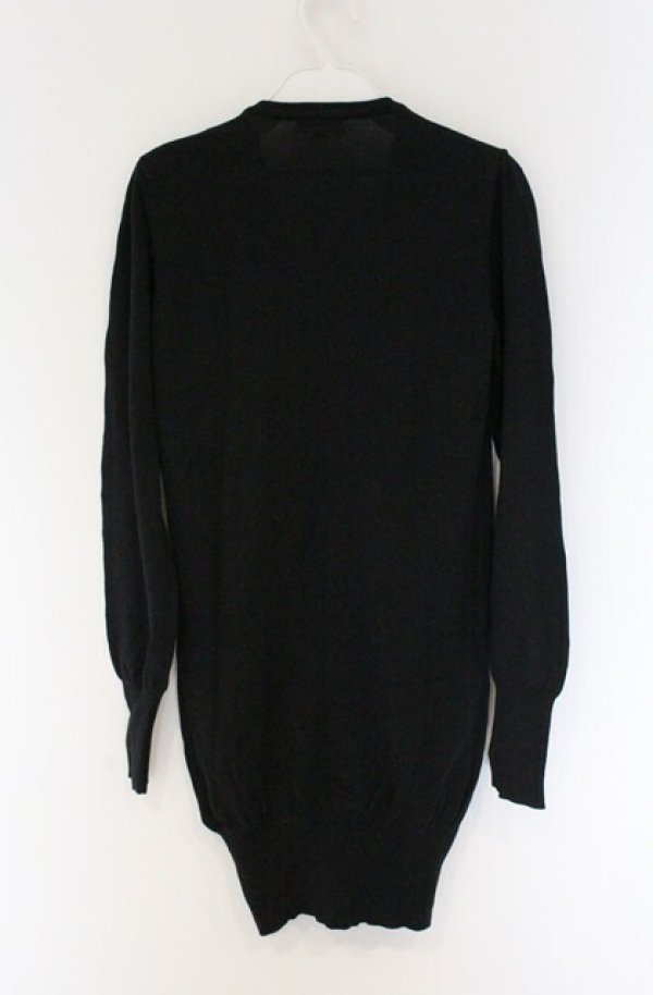 画像4: ヴィヴィアンウエストウッド 中古 / カラーオーブ刺繍ロングカーディガン S ブラック  O-26-04-19-022-to-YM-OS (4)