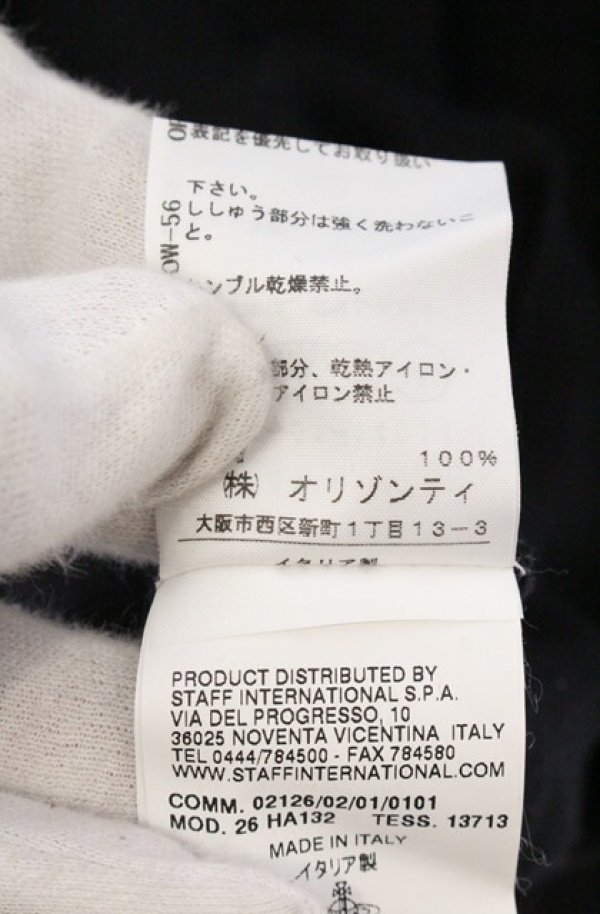 画像5: ヴィヴィアンウエストウッド 中古 / カラーオーブ刺繍ロングカーディガン S ブラック  O-26-04-19-022-to-YM-OS (5)