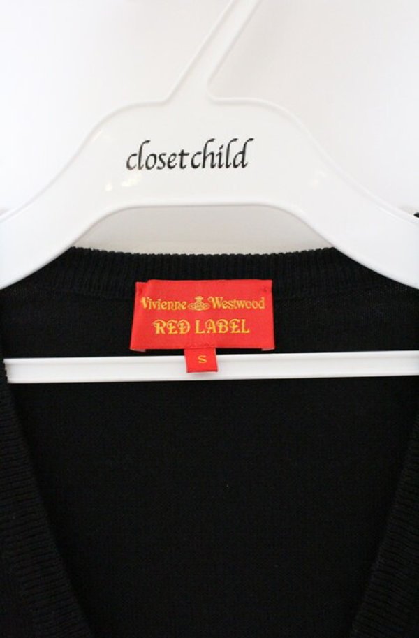 画像2: ヴィヴィアンウエストウッド 中古 / カラーオーブ刺繍カーディガン S ブラック  O-26-04-19-024-to-YM-OS (2)