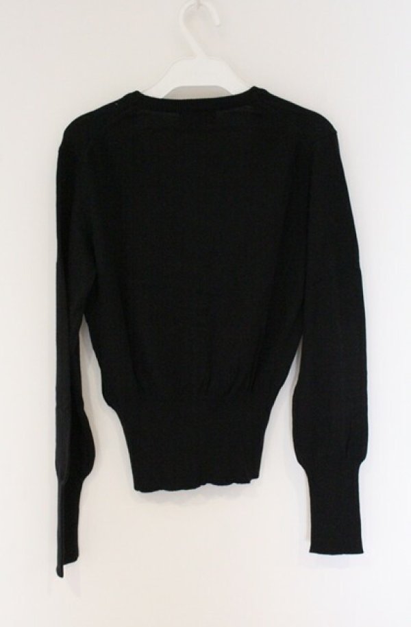 画像5: ヴィヴィアンウエストウッド 中古 / カラーオーブ刺繍カーディガン S ブラック  O-26-04-19-024-to-YM-OS (5)