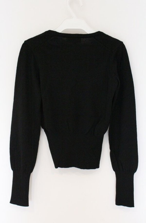 画像3: ヴィヴィアンウエストウッド 中古 / カラーオーブ刺繍ラウンドニット S ブラック  O-26-04-19-027-to-YM-OS (3)