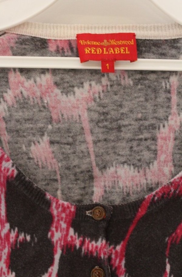 画像2: ヴィヴィアンウエストウッド 中古 / レオパードカーディガン 1 ピンク  O-26-04-19-031-to-YM-OS (2)
