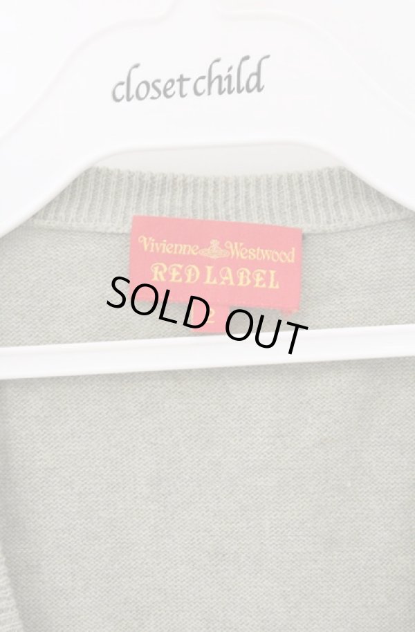 画像2: ヴィヴィアンウエストウッド 中古 / アーガイルニットベスト 2 グレー  O-26-04-19-032-to-YM-OS (2)