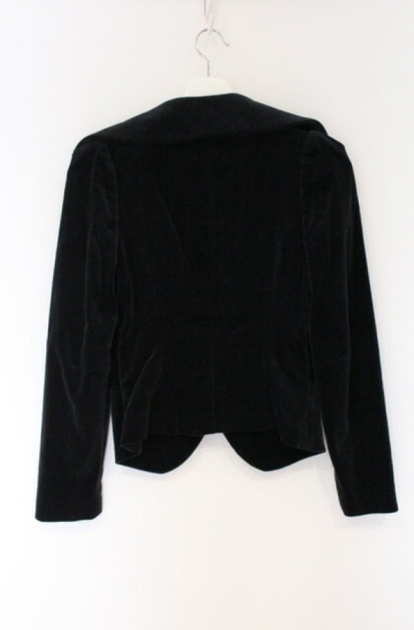 画像4: ヴィヴィアンウエストウッド 中古 / 別珍ダブルフロントジャケット 1 ブラック（青ミノアル）  O-26-04-19-003-jc-YM-OS (4)