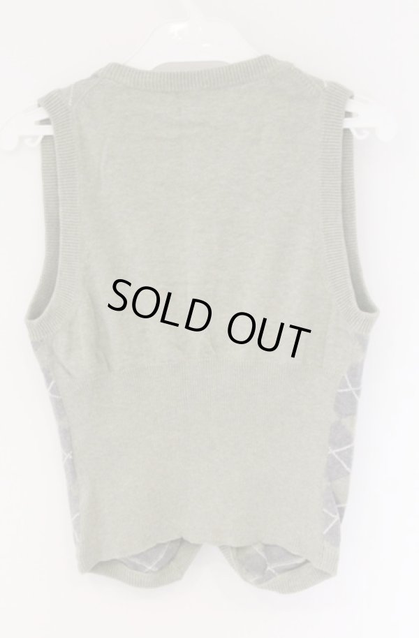 画像5: ヴィヴィアンウエストウッド 中古 / アーガイルニットベスト 2 グレー  O-26-04-19-032-to-YM-OS (5)