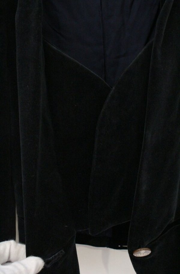 画像5: ヴィヴィアンウエストウッド 中古 / 別珍ダブルフロントジャケット 1 ブラック（青ミノアル）  O-26-04-19-003-jc-YM-OS (5)